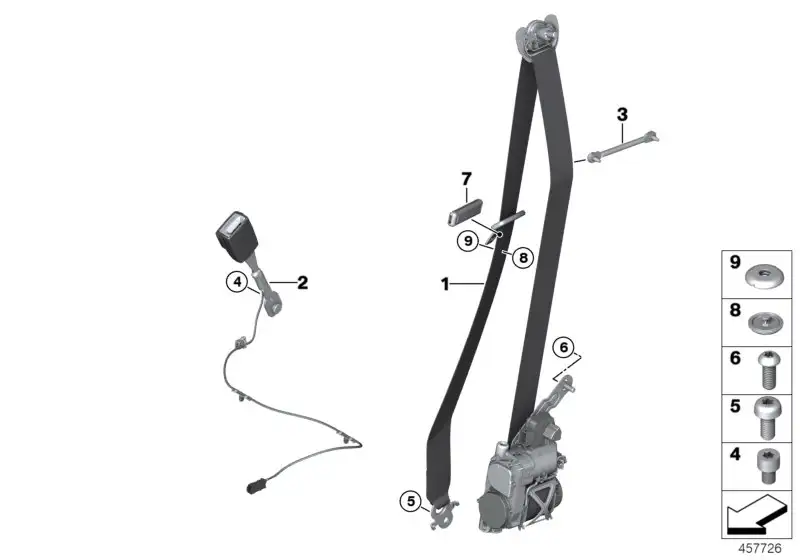 BMW Obergurt vorn links G11 G12 72117402427