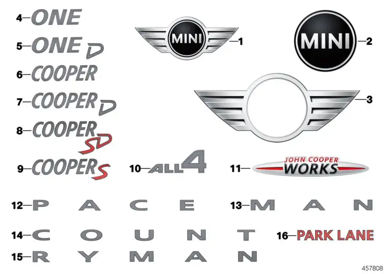 BMW Schriftzug R60 R61 51149811726