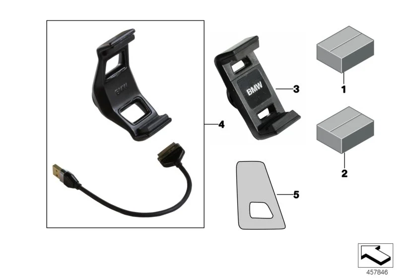 BMW Spange Universal E39 E46 E53 E60 E61 E70 E71 E81 E82 E83 E84 E87 E90 E91 E92 F01 F07 F10 F11 F15 F16 F20 F21 F25 F26 F30 F31 F32 F45 F46 F48 65902406733
