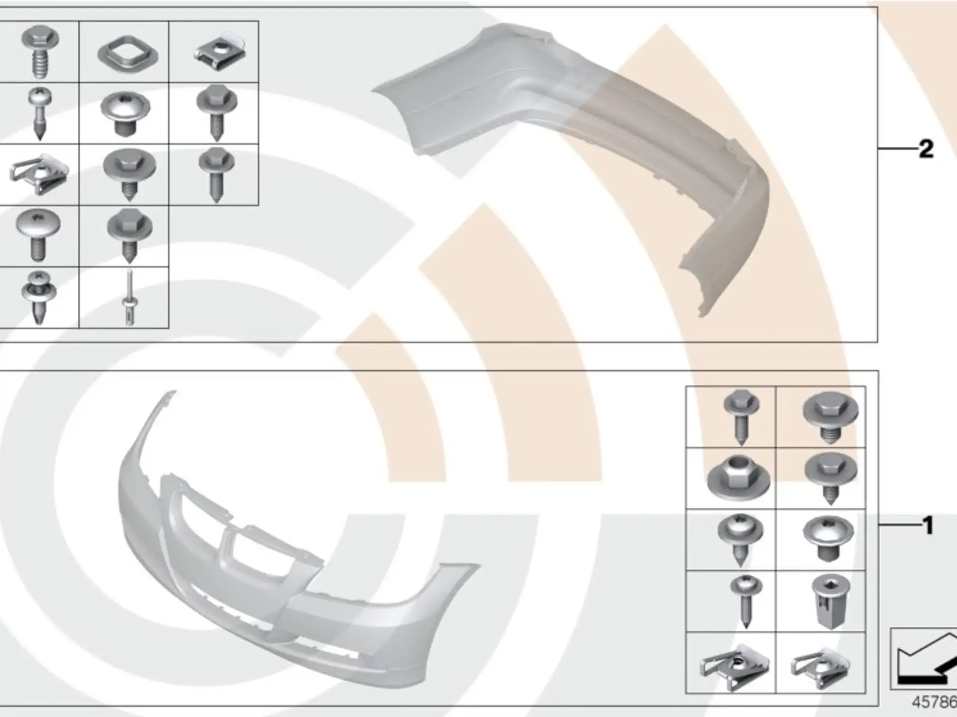 BMW Satz Anbauteile Stossfänger vorn E90 E91 E92 E93 51112410005