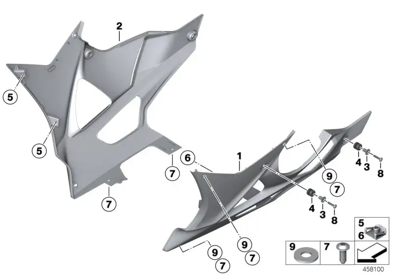 BMW Motorspoiler links K46 46637715949