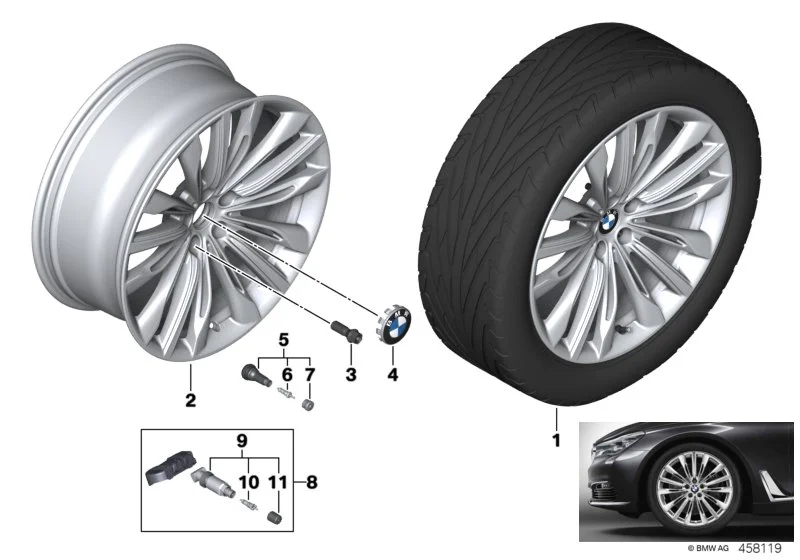 BMW Ventilkappe RDCi F80 F82 F90 F91 F92 F93 F95 F96 F97 F98 G01 G02 G05 G06 G07 G11 G12 G14 G15 G16 G30 G31 G32 36146872776