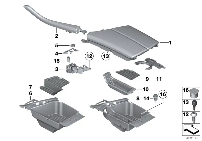 BMW Einlegematte Ablagefach 51169206724 - Bildposition 07
