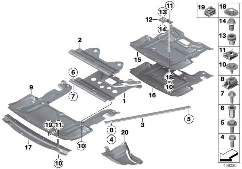 BMW Zwischenstück Motorraumabschirmung F06 F12 F13 51758056414 -