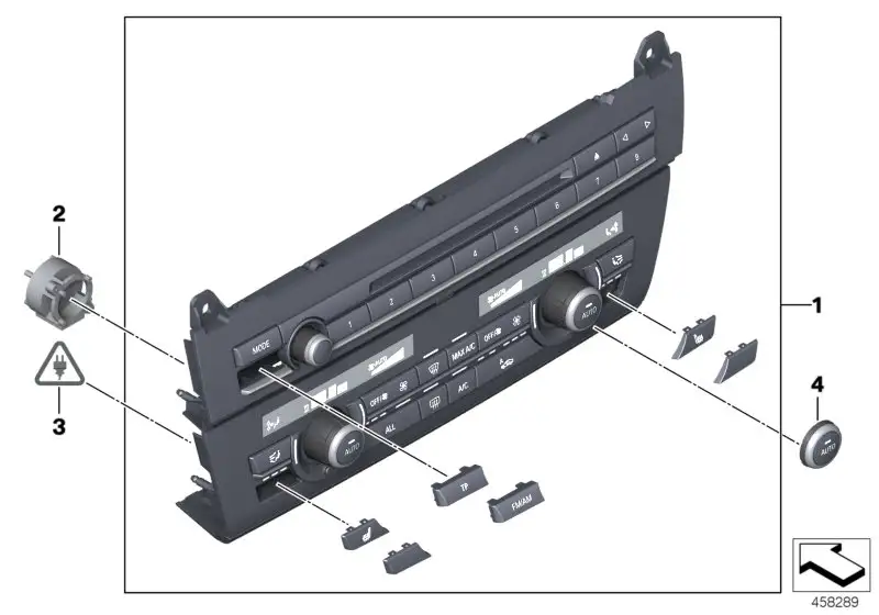 BMW Rep.-Satz Radio- und Klimabedienteil F10 F11 61319328424 - 5e