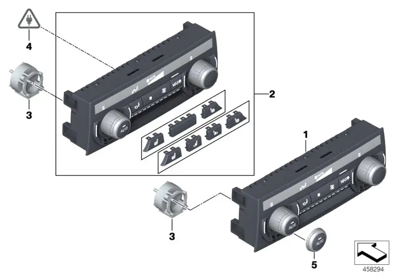 BMW Rep.-Satz Klimabedienteil Fond F01 F02 F04 F06 F07 F10 F11 61