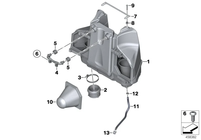 BMW Halter Ansauggeräuschdämpfer K40 K43 K44 13717672610
