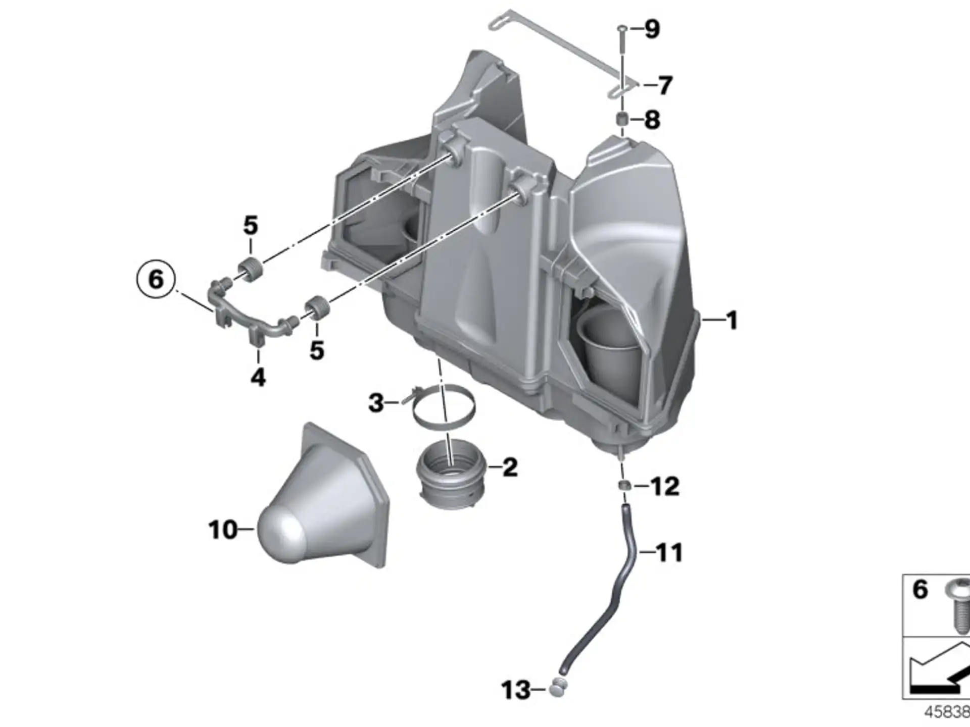 BMW Halter Ansauggeräuschdämpfer K40 K43 K44 13717672610