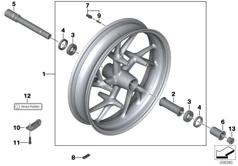 BMW Vorderrad silber K29 36318529102