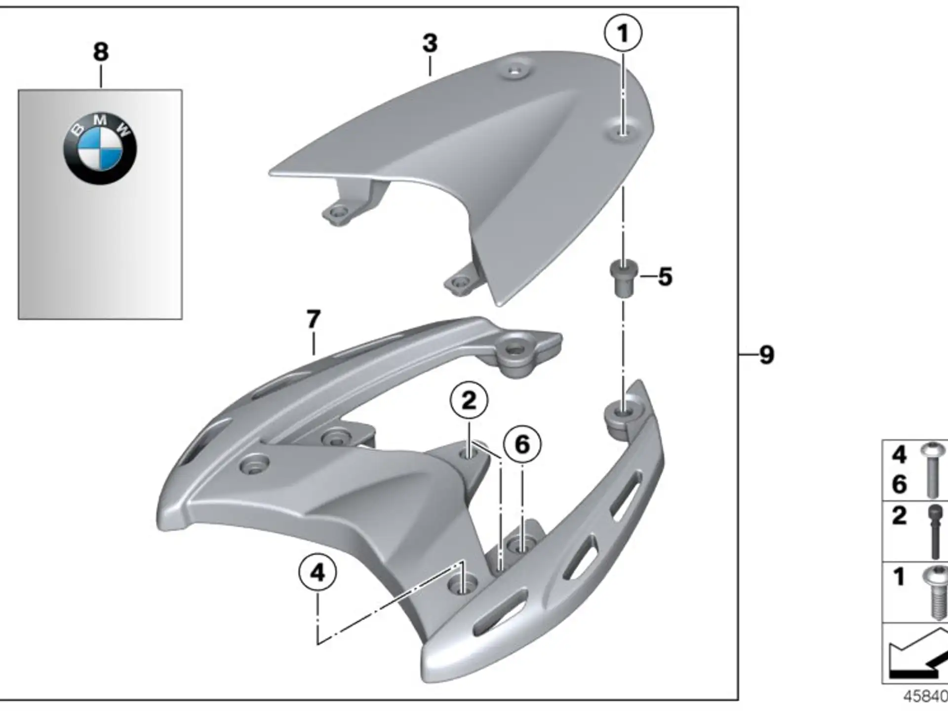 BMW Gepäckbrücke K40 K43 46547686624