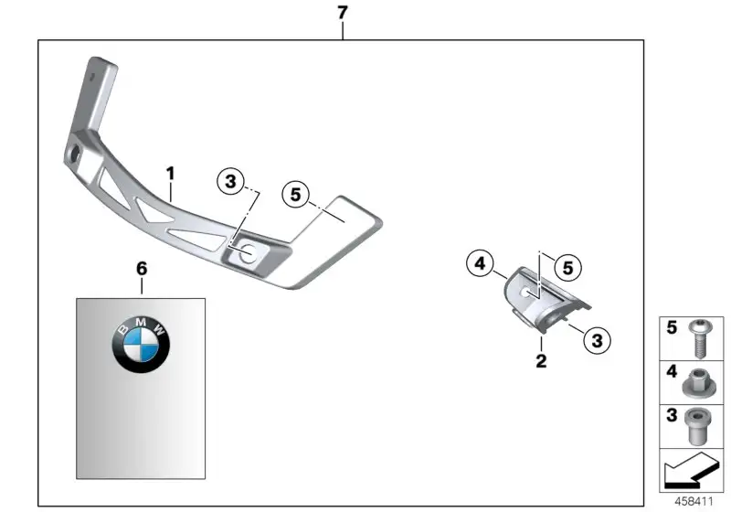 BMW Adapter Verkleidungshalter K43 46637686638