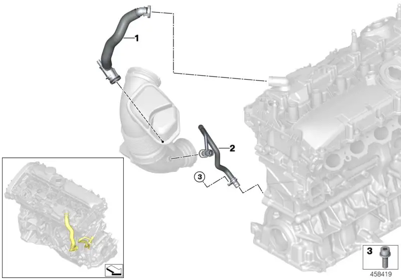BMW Entlüftungsleitung F20 F21 F22 F23 F30 F31 F32 F33 F34 F36 G0
