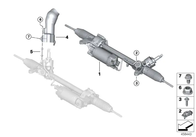 BMW RP Lenkgetriebe elektrisch 32105A90D66 - Bildposition 01