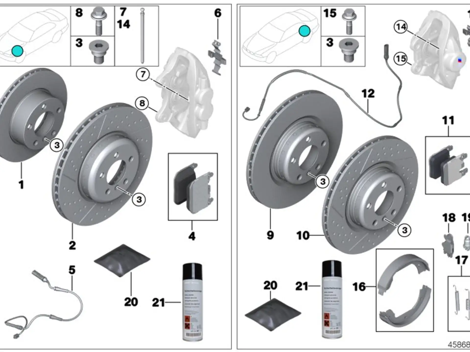BMW Bremsscheibe Leichtbau belüftet F20 F21 F22 F23 F30 F31 F32 F33 F34 F36 34116792223
