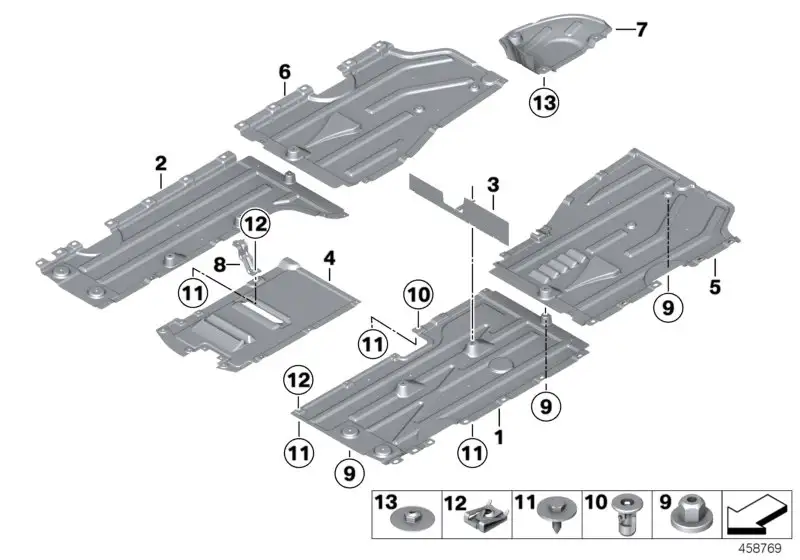 BMW Unterbodenverkleidung vorn links F25 F26 51757348759 - X3 F25