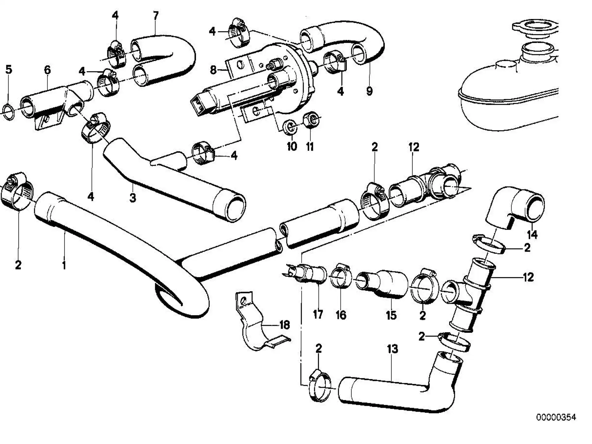 BMW Schlauch E23 E24 E28 11631273055