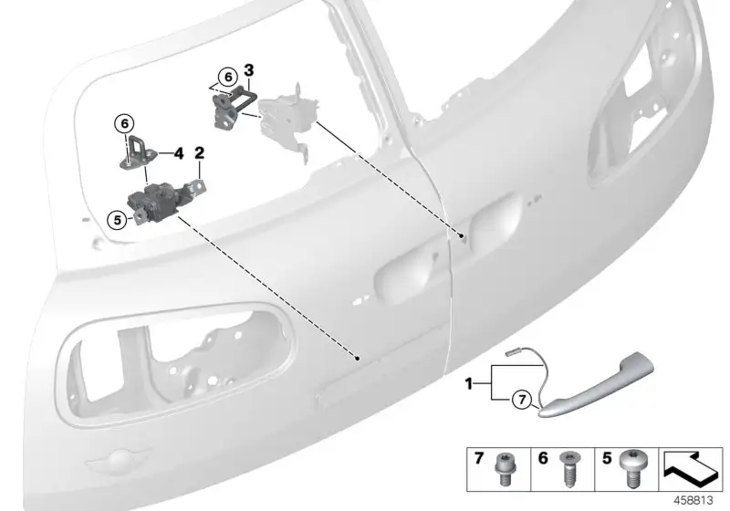 BMW Türaussengriff Splitdoor 51247344205 - Bildposition 01