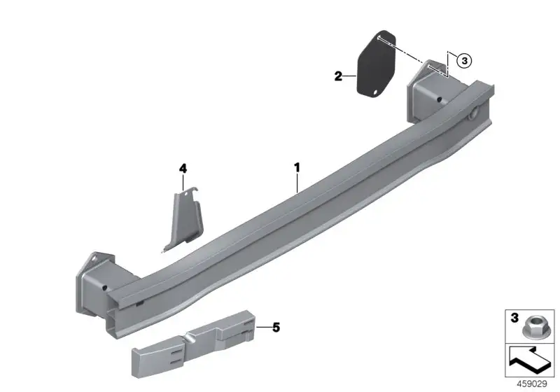 BMW Träger Stossfänger hinten F55 F56 F57 51127300788