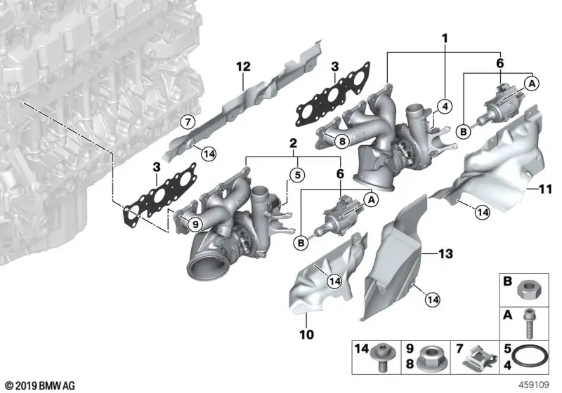 BMW Satz Wastegate-Ventil-Steller F39 F45 F46 F48 F80 F82 F83 F87