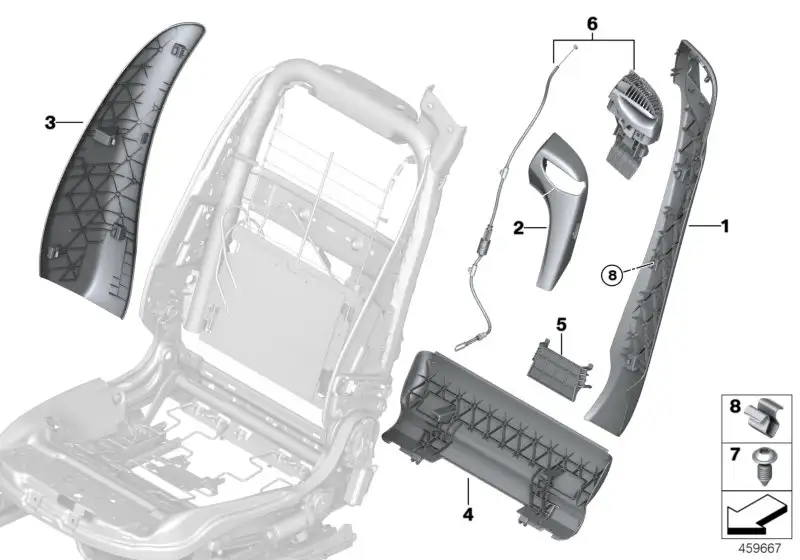 BMW Blende Gurtführung links F06 F12 F13 F33 F83 52107228305 - 4e