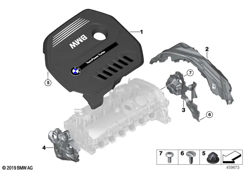 BMW Motorabdeckung F30 F31 F32 F33 F34 F36 G11 11128616573
