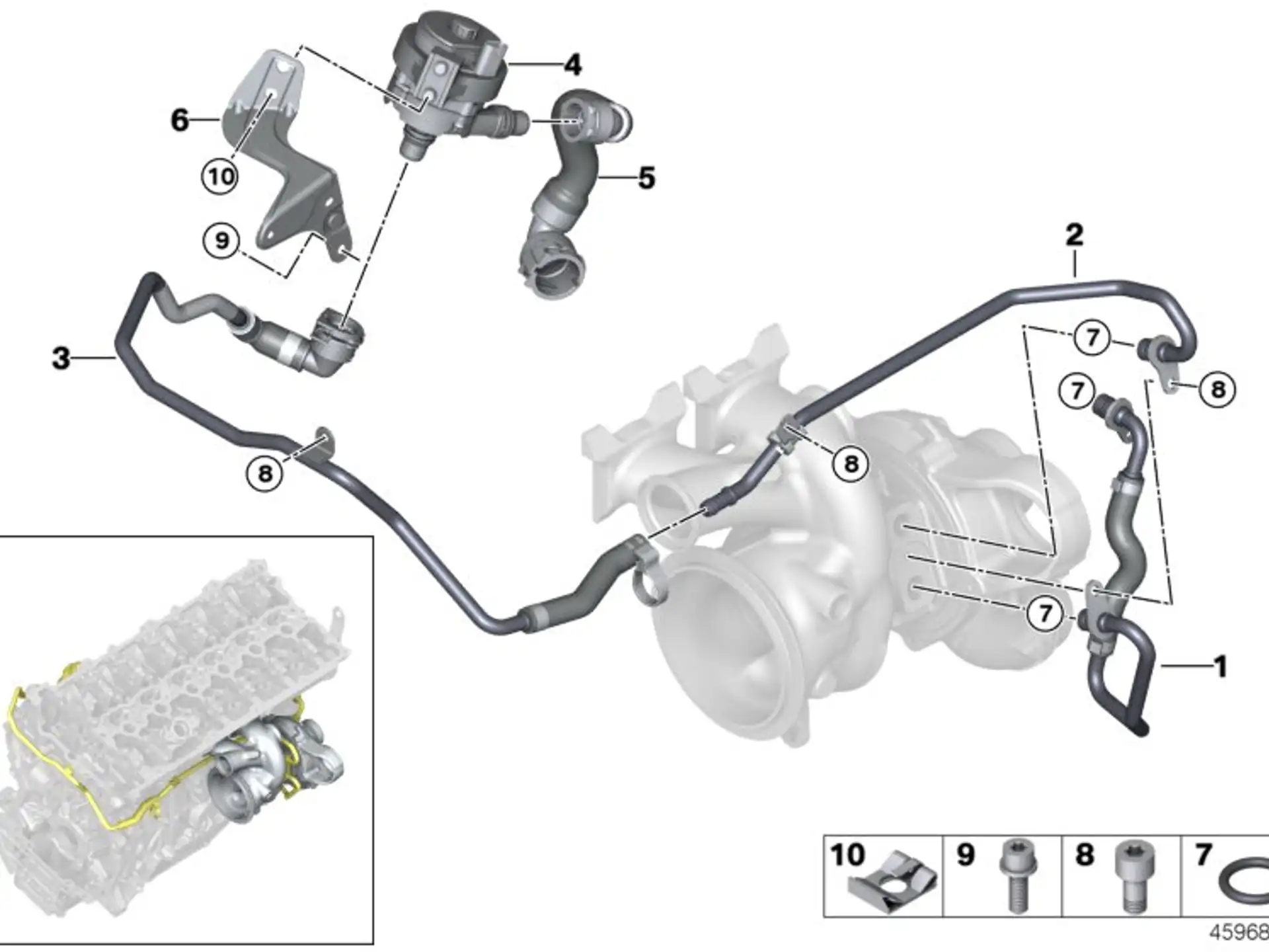 BMW Schlauch Ölfilter-elektr.Kühlmittelpum F20 F21 F22 F23 F30 F31 F32 F33 F34 F36 G01 G02 G11 G12 G30 G31 G32 11538611277