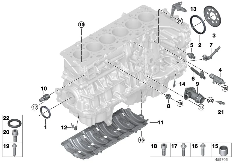 BMW Stutzen F20 F21 F22 F23 F30 F31 F32 F33 F34 F36 G01 G02 G11 G12 G30 G31 G32 11118619408