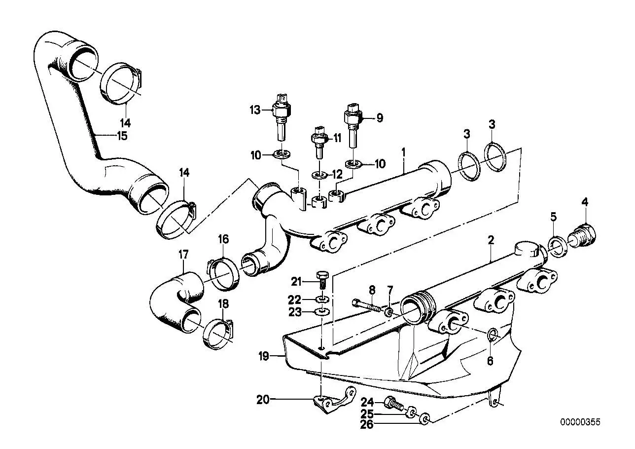 BMW Schlauch E24 E28 11531307210 - 5er E28 Limousine, 6er E24 Cou