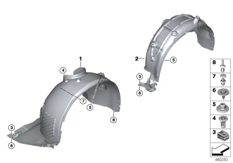 BMW Abdeckung Radhaus vorn links F39 51717427917
