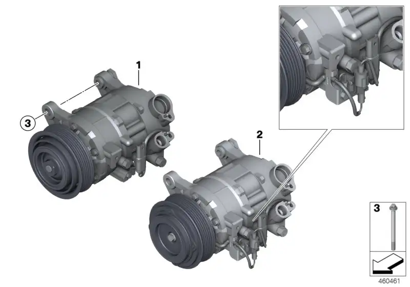 BMW Klimakompressor ohne Magnetkupplung F20 F21 F31 F32 F33 F34 F