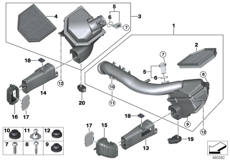 BMW Ansaugkanal links F80 F82 F83 13717846267