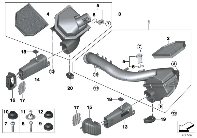 BMW Ansaugkanal links F80 F82 F83 13717846267