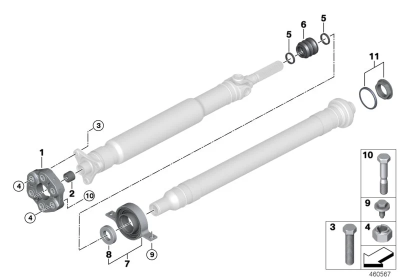 BMW Gelenkscheibe E60 E61 E63 E64 F10 F11 F30 G01 G11 G12 G20 G29 G30 G31 G32 26117522027