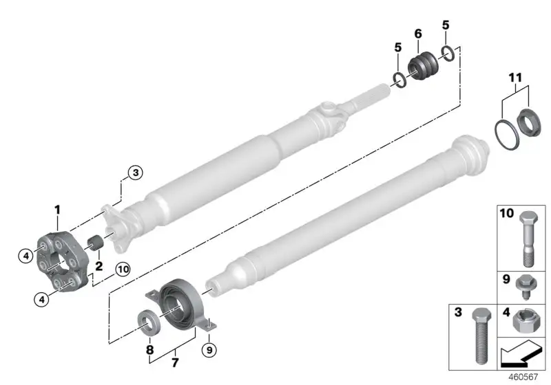 BMW Gelenkscheibe E60 E61 E63 E64 F10 F11 F30 G01 G11 G12 G20 G29