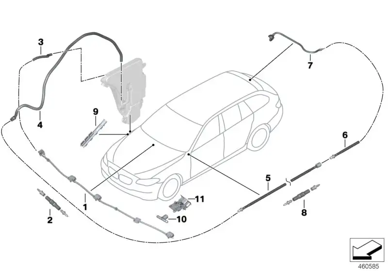 BMW Schlauchleitung Waschanlage E70 E71 E72 61667161468