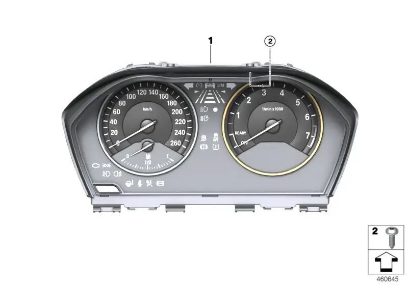 BMW Instrumentenkombination 62108794222 - Bildposition 01