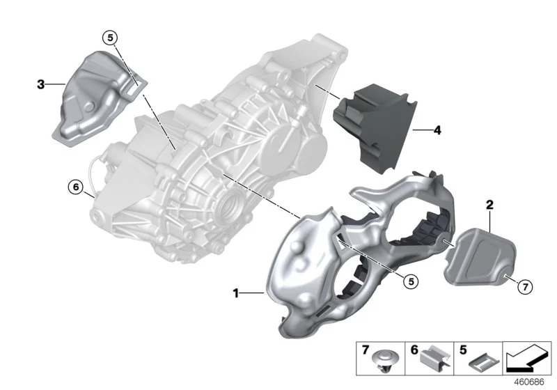 BMW Befestigungsklammer F39 F45 F48 K48 K49 K50 K61 K67 K69 K83 K84 F60 46638521396