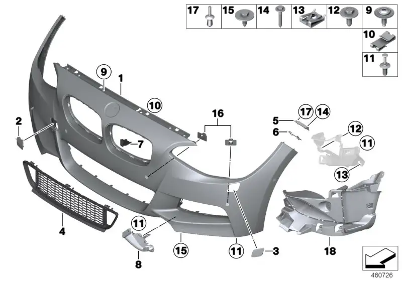 BMW Abdeckung Abschleppöse grundiert vorn F20 F21 51118064578 - 1