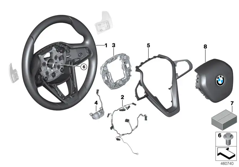 BMW Verbindungsleitung Lenkrad G05 G06 G07 G11 G12 G14 G15 G16 G3