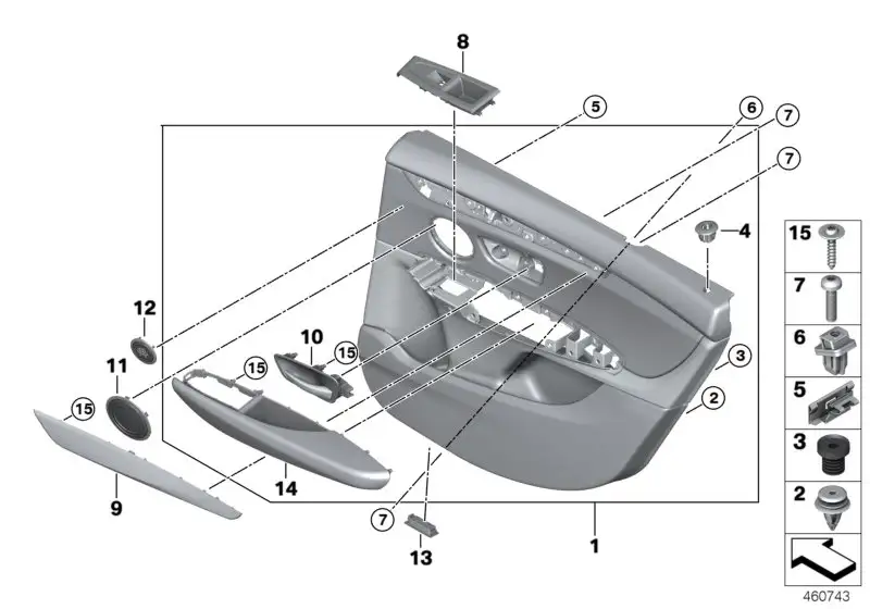BMW Armauflage links 51427382665 - Bildposition 14