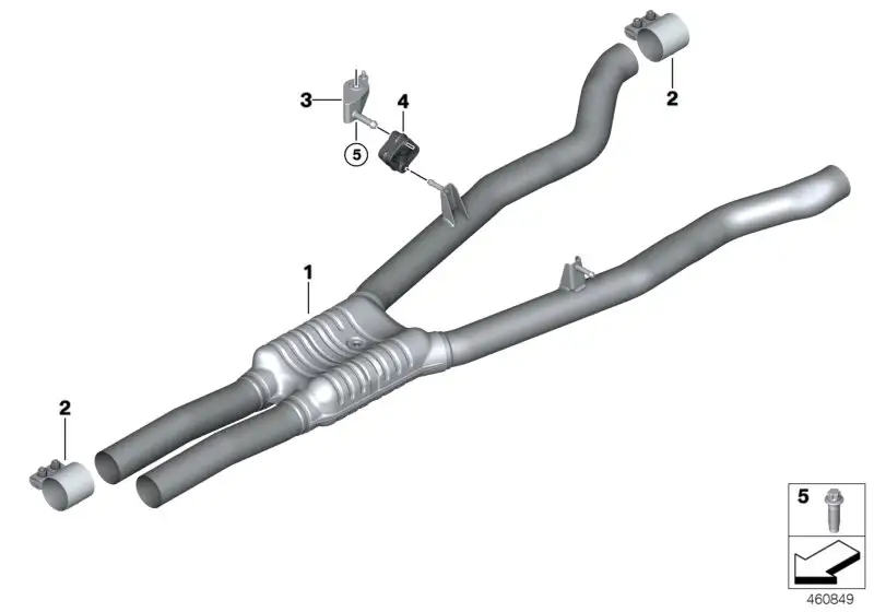 BMW Mittelschalldämpfer G12 18308649962
