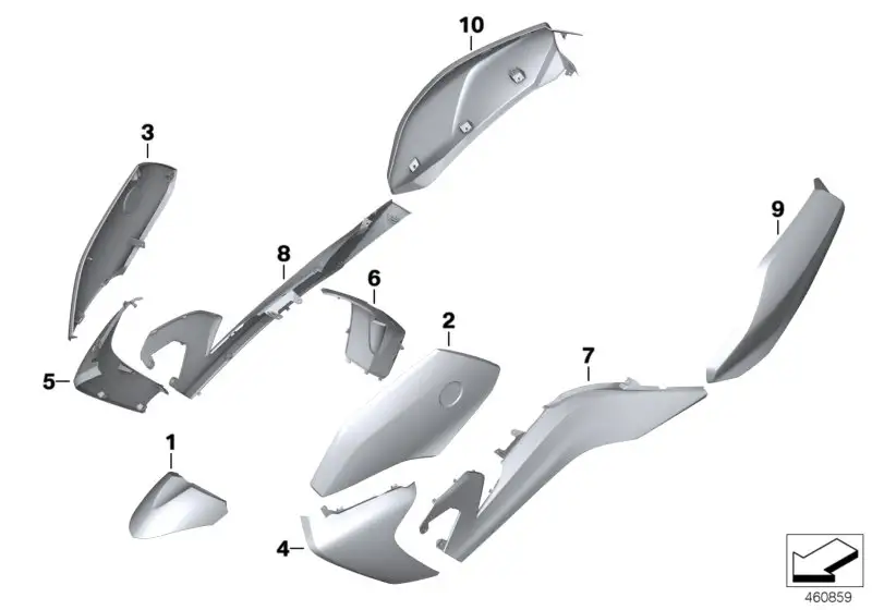 BMW Seitenverkleidung links K19 46638563115