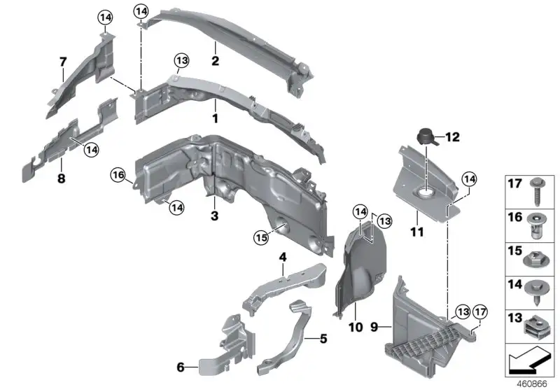 BMW Kappe F39 F20 F44 F48 F54 F55 F56 F56E F57 F60 51717317817 -