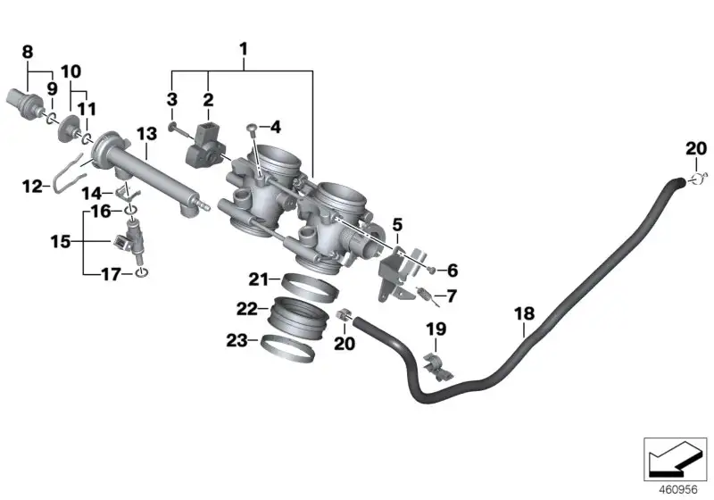 BMW Halter Gaskabelzug K71 K72 K73 K75 13548520785 - Bildposition