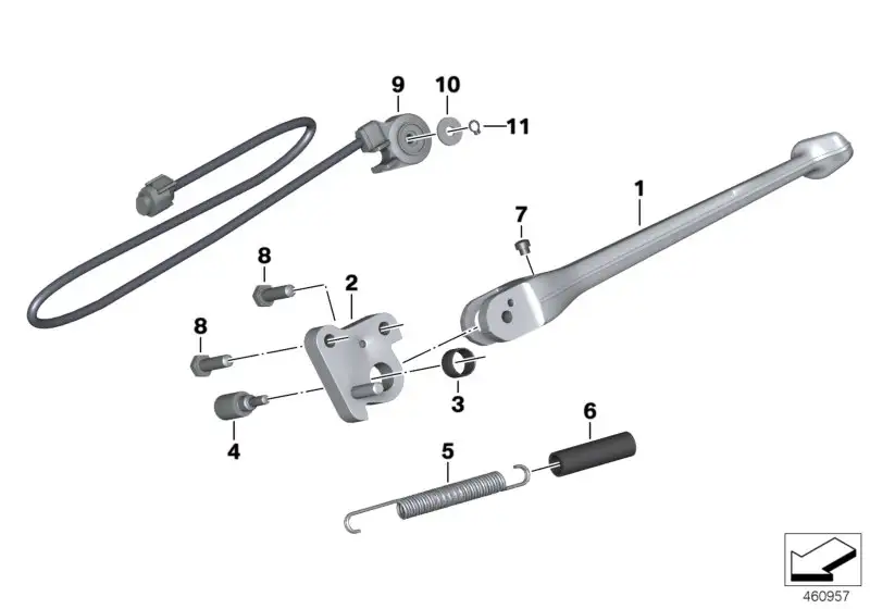 BMW Lagerbock Seitenstütze 46537718154 - Bildposition 02