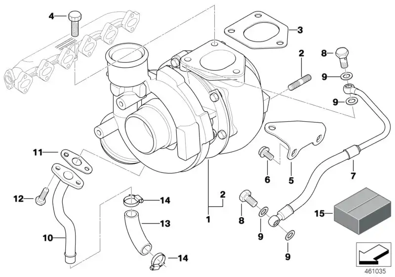 BMW Ölleitung E38 E39 E46 E53 11422247915 - 3er E46, 5er E39, 7er