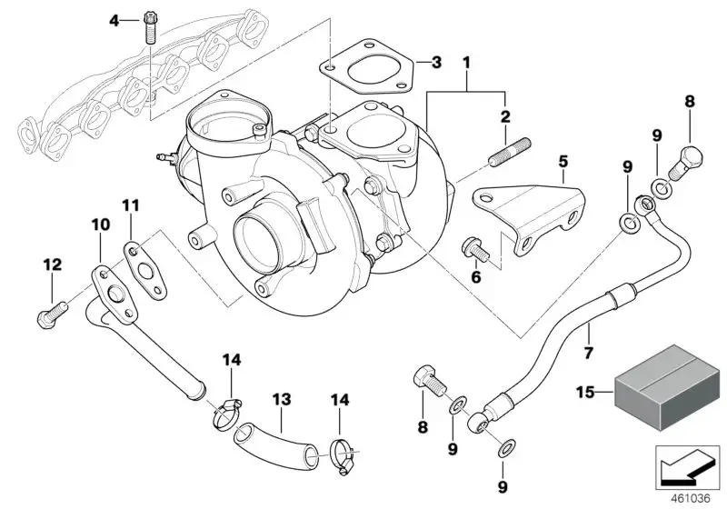 BMW Dichtung asbestfrei E46 E53 E60 E61 E65 E83 E87 E90 E91 11627