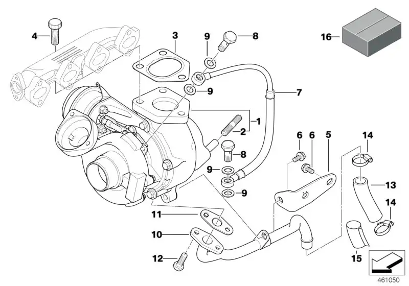 BMW Turbolader E46 11657790314