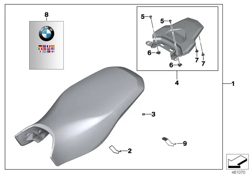 BMW Gepäckplatte Einzelsitz K50 K51 77348526207