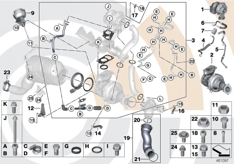 BMW Ladeluftleitung E90 E91 E92 11617812274 - 3er